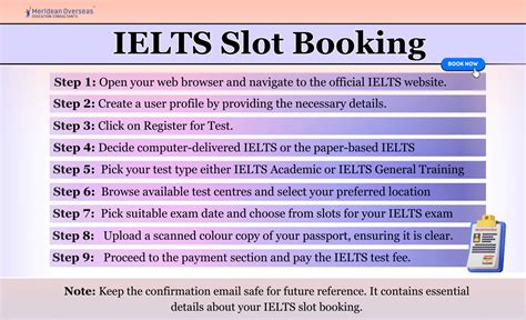 ielts booking slot